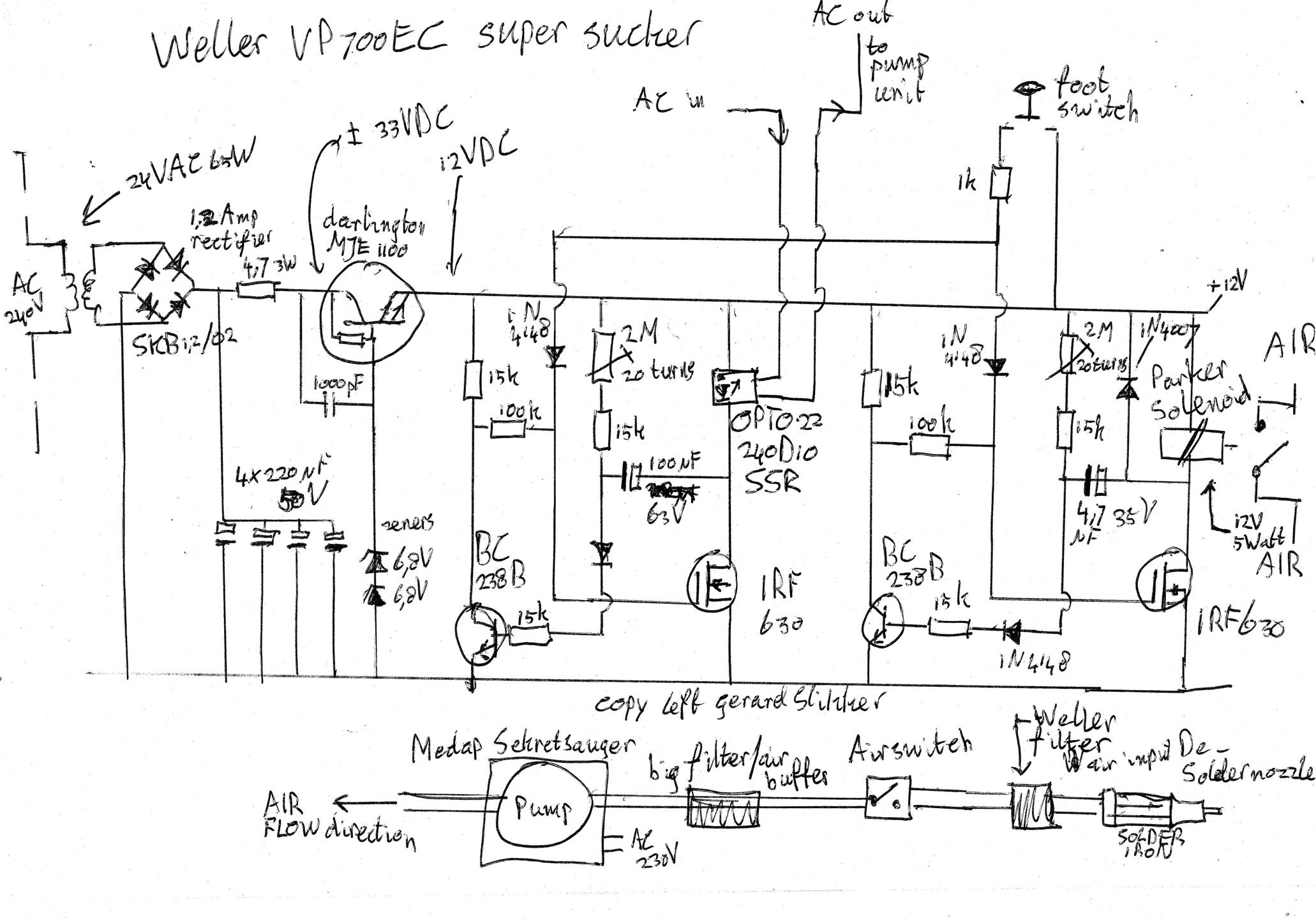 weller vp700ec schematic schaltkreis drawing